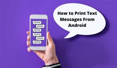 is there a way to print text messages